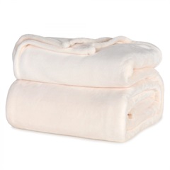 VelvetLoft Twin Blanket, Ivory